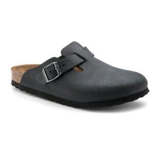 Birkenstock Boston black oiled leather Clogs 40 W9 M7